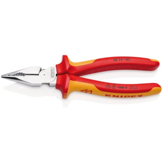 Draper Knipex 08 26 185 Sb Needle-Nose Combination Pliers Insulated With Multi-Component Grips, 185mm 13185