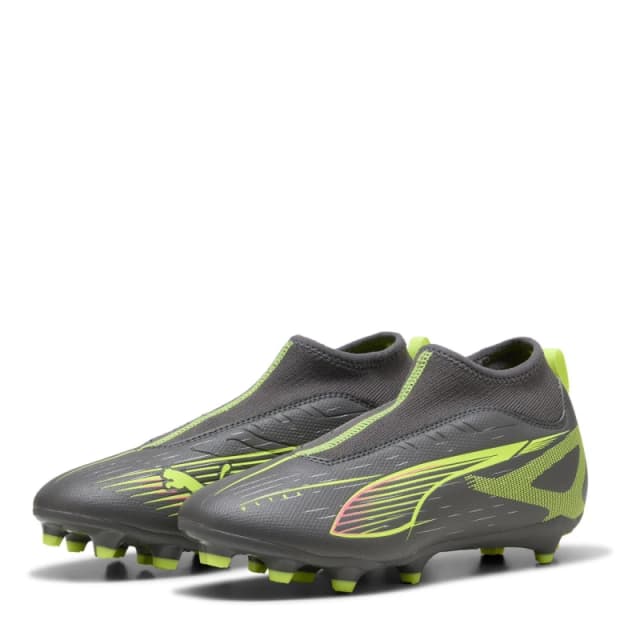 Puma Ultra 5+ Match Firm Ground Football Boots Juniors Silver/Yellow male 3 (35.5)