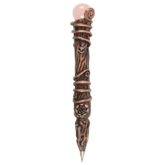 Something Different Something Different Romance Wand Rose Quartz Pen in Brown Brown One Size Unisex 5063703387378