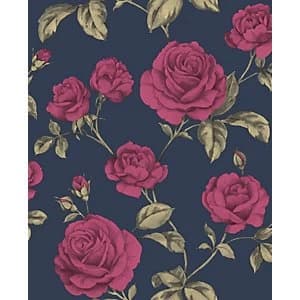 Boutique Countess Navy Decorative Wallpaper - 10m