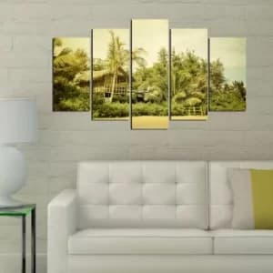 5MF-44 Multicolor Decorative MDF Painting (5 Pieces)