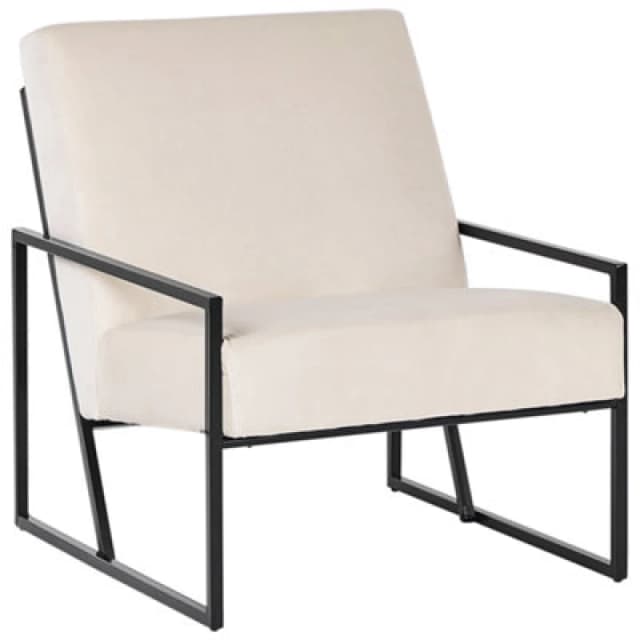 Beliani Armchair Delary Velvet Light Beige