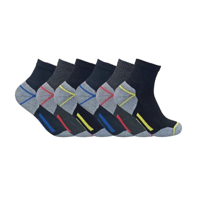 Sock Snob Sock Snob Men Ultimate Cotton Quarter Length Short Work Socks in Black Size: 6-11 Black 6-11 Male 5060597070928