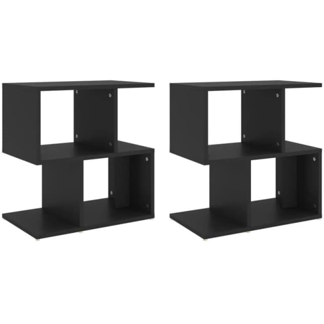 VIDAXL Bedside Cabinets 2 pcs Black 50x30x51.5cm Engineered Wood Vidaxl 8720286558737