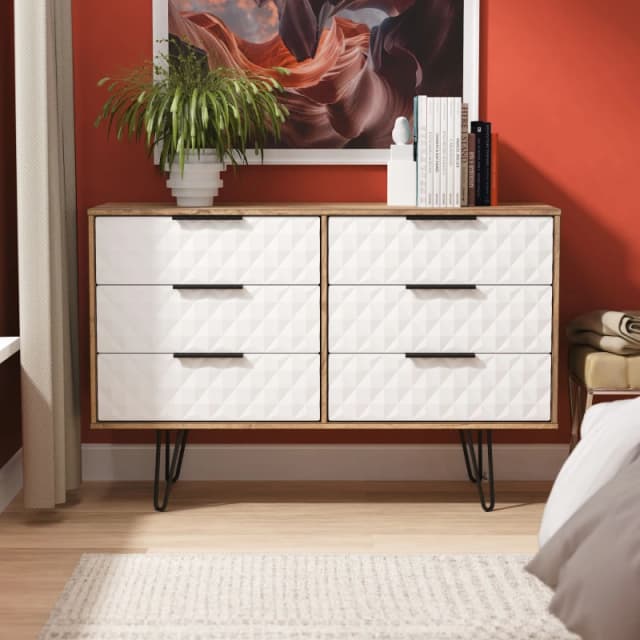 Ready Assembled 2 U Islay 6 Drawer Wide Chest (Ready Assembled) in White White Unisex