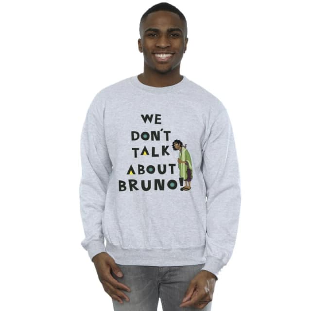 Disney Men Encanto We Dont Talk About Bruno Boy Sweatshirt in Grey Size: Small Grey S Male 5063153617469