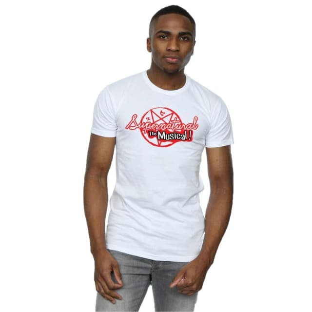Supernatural Supernatural Men The Musical T-Shirt in White Size: Small White S Male 5057245695305