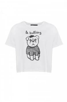French Connection Le Bulldog T Shirt White