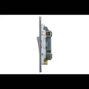 Schneider USFP 20A Double Pole Switched & Neon White Insert Stainless Steel - GU2411WSS