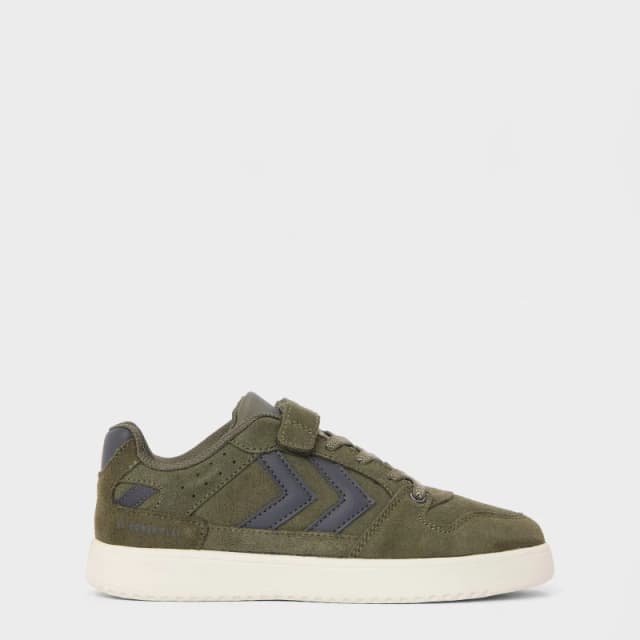 Hummel Kids Power Suede Low-Top Trainers Dusty Olive male C13.5(32)