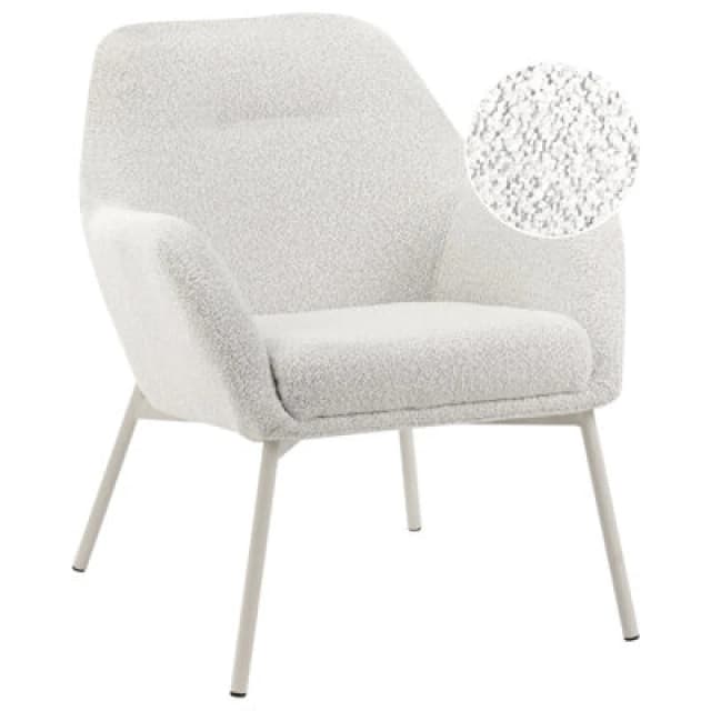 Beliani Armchair Jabro Fabric Off-White