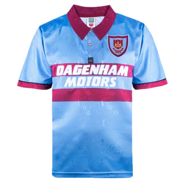 Score Draw West Ham United 1995 Away Centenary Retro Shirt WHAM95ACENTPYSS-S S Mens Sportswear