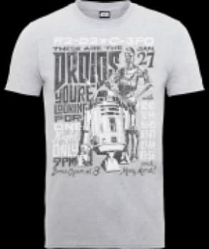 Star Wars Droids Rock Poster T-Shirt - Grey - L
