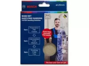 Bosch 06159975WV 125mm M480 3 Step Dust-Free Sanding Solution 15pk