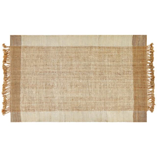 Beliani Rug Dedemli Beige 160 X 230 Cm Jute