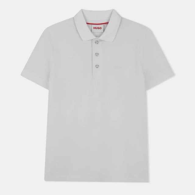 Hugo Kids Short Sleeve Polo Shirt White 10P male 6Y