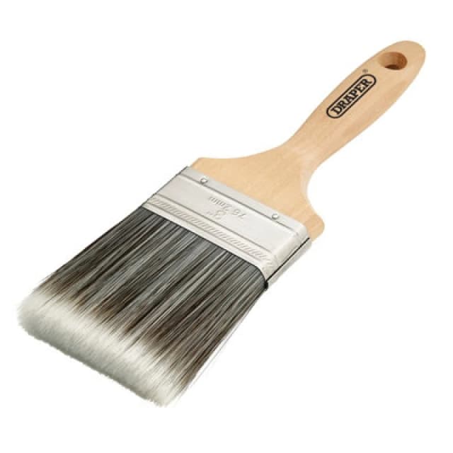 Draper Wood Handle Synthetic Paint Brush PB-WOOD-3" Width: 76mm