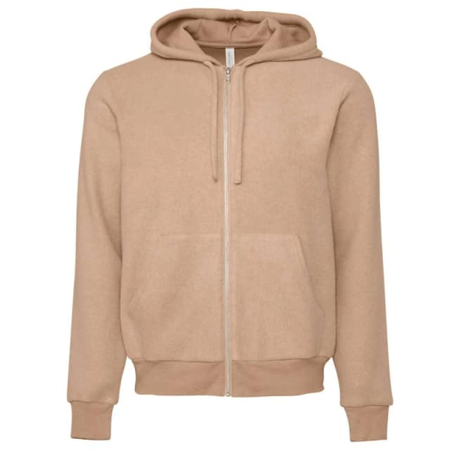 Bella + Canvas Mens Plain Hoodie in Light Brown Size: XS Light Brown Male XS