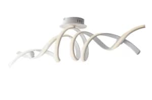 Mystral Integrated LED Semi Flush Ceiling Light, White, 4000K