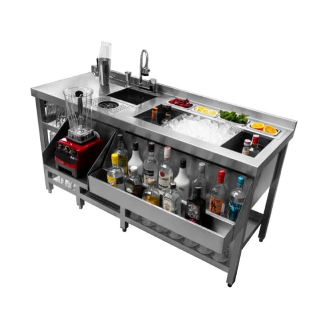 Monster Shop Deluxe Cocktail Bar Station, Silver 29843
