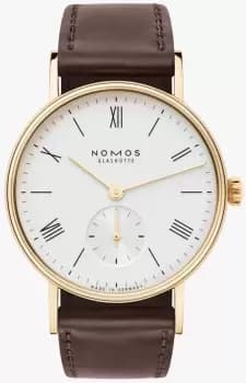 Nomos Glashutte Watch Ludwig 33 Gold Sapphire Crystal