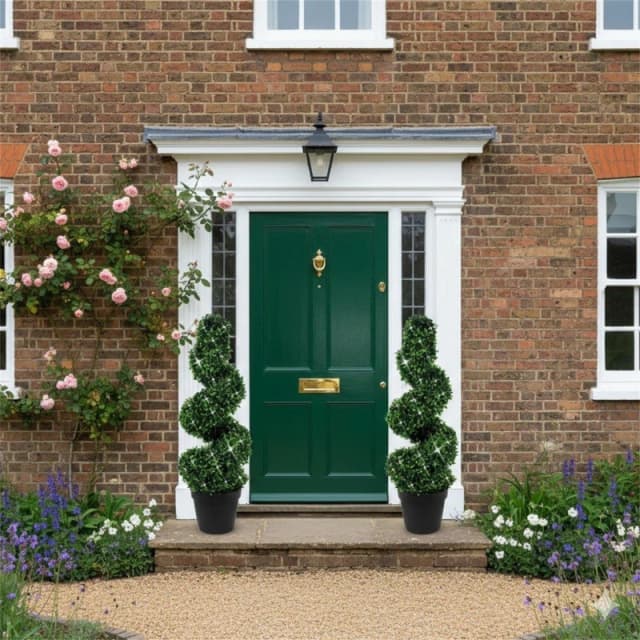 Streetwize Pair of Artificial Topiary Trees - Solar Powered Twist Style Twists unisex One Size