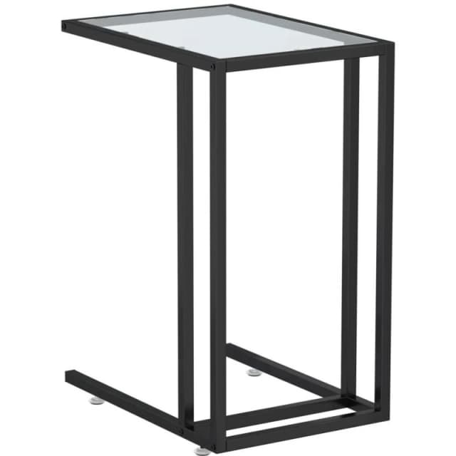 VIDAXL Computer Side Table Transparent 50x35x65cm Tempered Glass Vidaxl 8720286462461