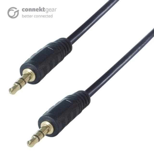 connektgear 20m 3.5mm Stereo Jack Audio Cable - Male to Male - Gold Co