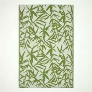Homescapes - Zena Tropical Green Outdoor Rug, 120 x 180cm - Green and White