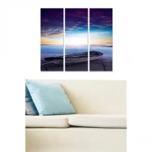 MDF85190092 Multicolor Decorative MDF Painting (3 Pieces)