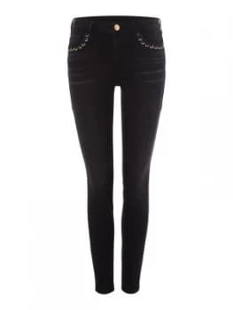 True Religion Halle Twisted Eyelet 29 in Smoke Ash Grey