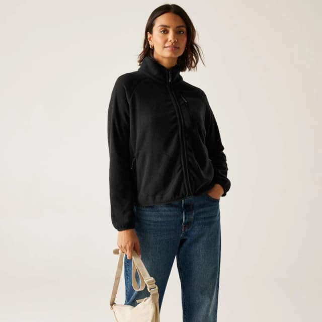 Regatta Womens Frankie Full Zip Lightweight Fleece Black female 10