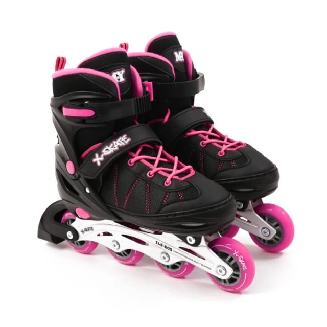Planet Direct M.Y X-Skate Adjustable Inline Roller Skates with B Pink male Small