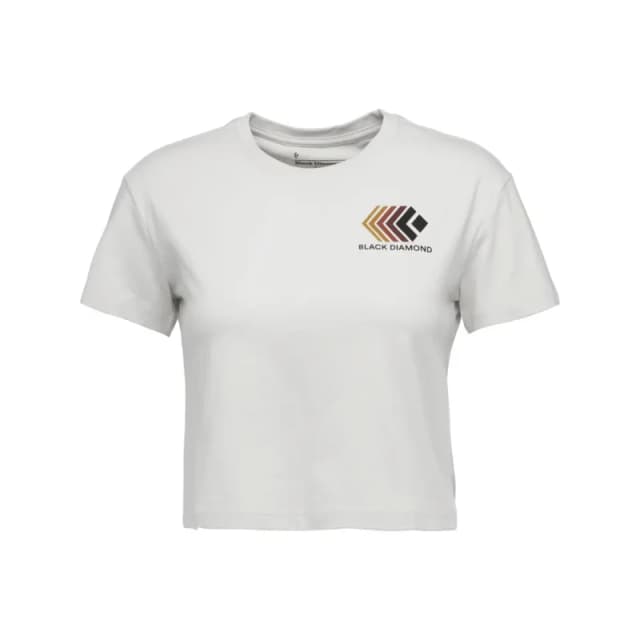 Womens T-Shirt Black Diamond Crop Blanc Female L