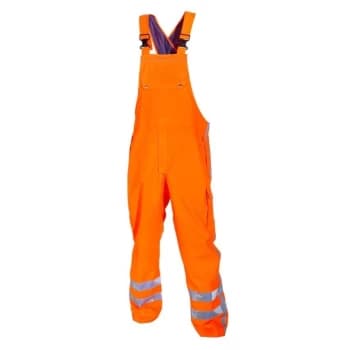 Utting SNS High Visibility Waterproof Bib & Brace Orange - Size L