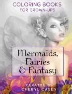 mermaids fairies and fantasy grayscale coloring book for grownups adults