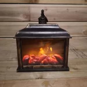 Christmas Fireplace Lantern Bronze Modern Roof
