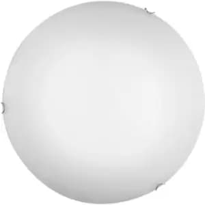 MOON chrome ceiling light 1 bulb, glass shade