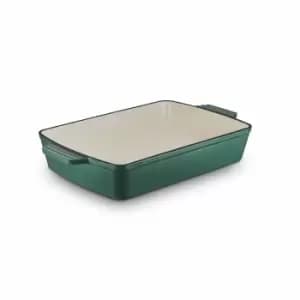 Barbary & Oak 39Cm Cast Iron Roaster - Green