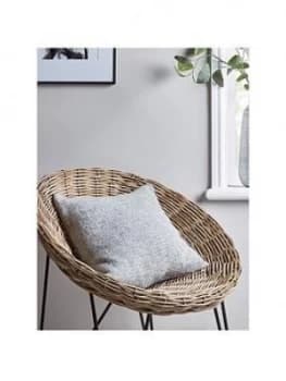 Cox & Cox Soft Wool Cushion - Grey