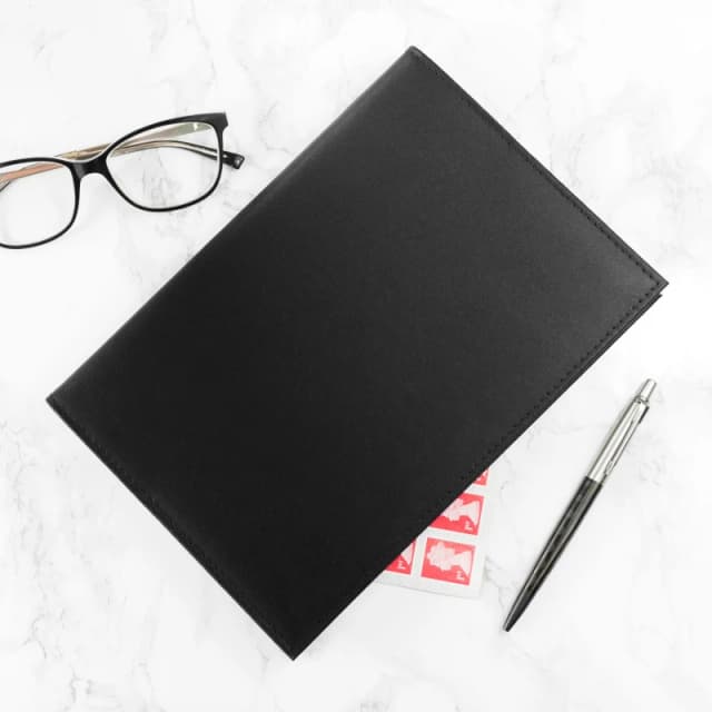 Treat Republic Premium Leather Refillable Notebook Black