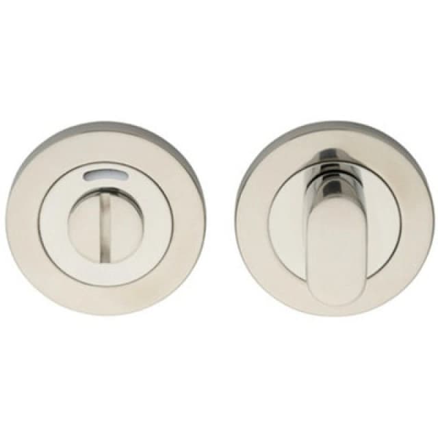 Loops Round Thumbturn Lock and Release Concealed Fix Rose Bright Stainless Steel Metallics unisex