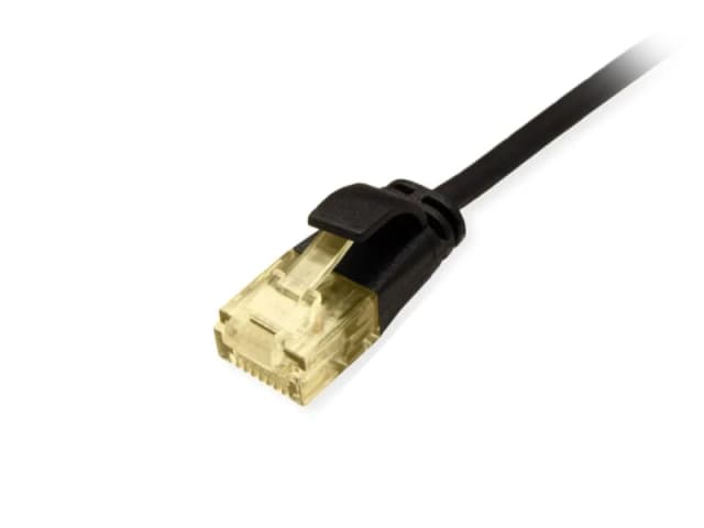 Equip Cat.6A U/UTP Slim Patch Cable. 0.15m. Black