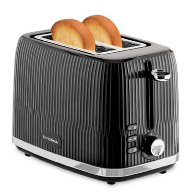 Innoteck Kitchen Pro 2 Slice Toaster With 7 Browning Controls And Stainless Steel Mechanism - Black