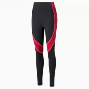 PUMA Eversculpt Full-Length Womens Training Leggings, Black/Persian Red, size Large, Clothing