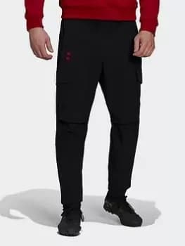 adidas New York Red Bulls Travel Tracksuit Bottoms, Black Size XL Men