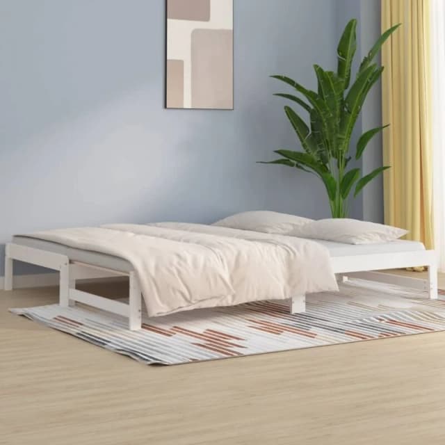 VIDAXL Pull-out Day Bed without Mattress White 2x(90x200) cm Vidaxl 8720287074069