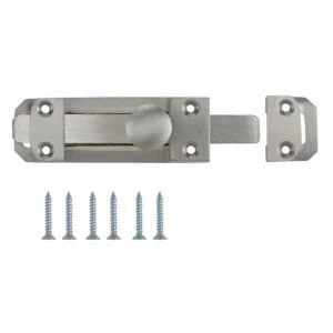 BQ Satin nickel Brass Flat bolt L96mm
