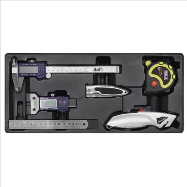 Sealey TBT12 Tool Tray Measuring & Cutting Set 6pc