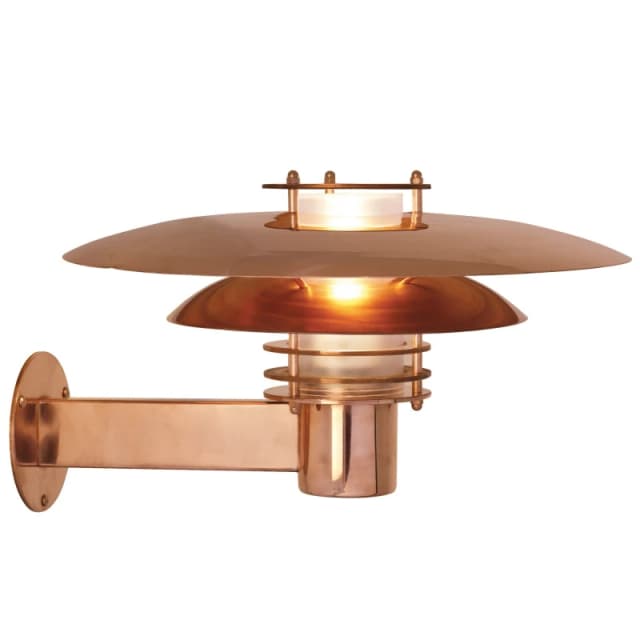 Nordlux Vintage Outdoor Wall Light Brown Copper E27 Coastal/Marine Safe - Mains Powered, IP54 Copper Unisex